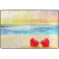 thumbnail image 4 of Dreamtimes Summer Beach Hearts Area Rug, 36"x24" Beautiful Seaside View Non-Slip Washable Indoor Door Mat, Absorbent Floor Mat for Bedroom Kitchen Entryway Bathroom, 4 of 7
