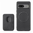 thumbnail image 5 of Para Google Pixel 7a 5g Funda con textura de fibra de carbono a prueba de caídas Portatarjetas magnético desmontable Pc + Tpu + Funda protectora de cuero Pu, 5 of 5