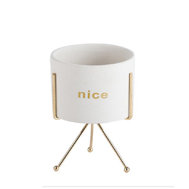 Macetero con Soporte Ilios Innova JY1105-G Color Blanco