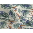thumbnail image 3 of Ambesonne Tropical Quilted Bedspread Set 3 Pcs, Exotic Watercolor Foliage, Queen, Hunter Green Teal and Blue, 3 of 4