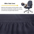 thumbnail image 2 of Computer Office Chair Cover - Universal Fit Stretchable Washable Chair Cover for Rotating Chairs - Durable and Protective Armchair Slipcover - Dark Grey, 2 of 8