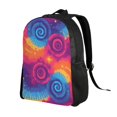 thumbnail image 3 of Single Side Full Backpack 16.1×11.8×4.5in Large Capacity Breathable Shoulder Belt Leisure Simple And Strong Bearing Capacity Palevioletred Tie-Dye Background Vibrant Colors And Swirling (2), 3 of 8
