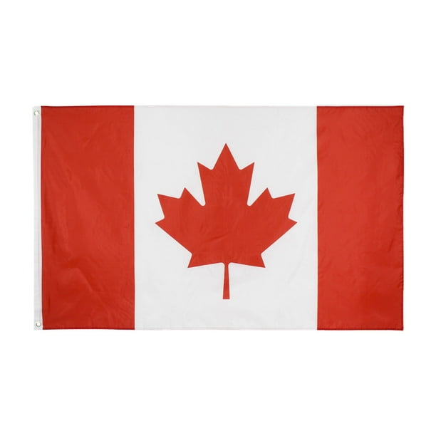 Bandera de Canadá de 59 x 35 pulgadas, bandera canadiense mediana, doble impresión digital, duradera, poliéster grueso 150D, con 2 latones, Día Nacional de Canadá, decoración para exteriores