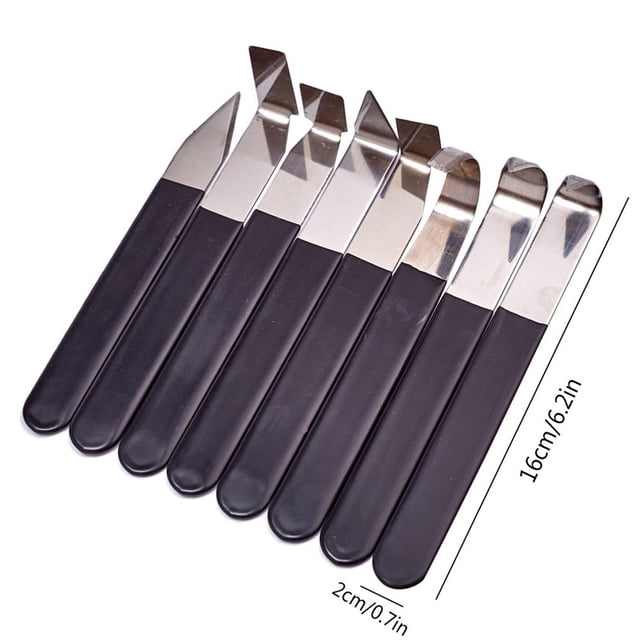 8pcs Pottery Tools Stainless Steel Clay Sculpture Modeling Hand Tools Craft Trimming Ceramic Tools Set
