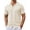 Beige, variant on Mens Knit Button Down Shirt Short Sleeve Summer Casual Shirts Vintage Beach Vacation Shirts Light Grey Texture S