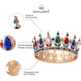 thumbnail image 2 of Crown for Women, KC Gold Rhinestone Queen Crown, Elegant Tiara for Bridal, Birthday & Costume Events, Crystal Princess Hair Accessories, 2 of 18