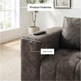 thumbnail image 5 of Oak and Birch 110” Wide 4-Seater Ergonomic Modular Couch, Compressed No-Assembly Sectional Sofa with Chaise & Bed-Style Layouts, Charcoal, 5 of 7