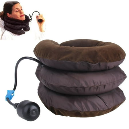 Cervical Neck Traction, Air Inflatable Pillow Neck Cervical Traction Collar Device For Neck Shoulder Back Head Pain Relief Inflatable Spine Alignment