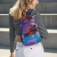 thumbnail image 6 of Picia Capybara Bathtub Fun Printed Canvas Daypack - Stylish and Durable Vintage Compact Backpack - Class, Work, Travel, or Laptop Bookbag,Organized Compartments-Medium, 6 of 6