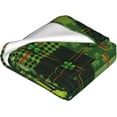 thumbnail image 6 of Throw Blanket Saint Patrick Pattern Warm Cozy Soft Lightweight Flannel Fleece Blanket for Bedroom Sofa Room Home Decorative Fuzzy Blanket 80"x60", 6 of 6