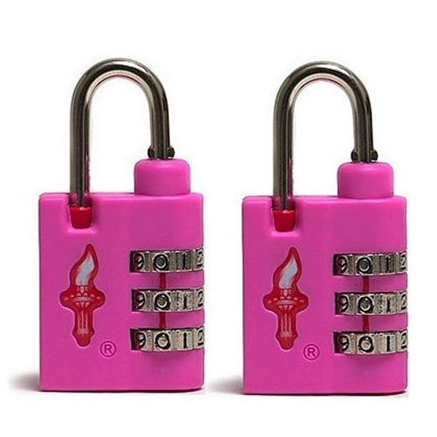 Safe Skies 10 Aero TSA Lock 2P Bubble Gum Pink Walmart