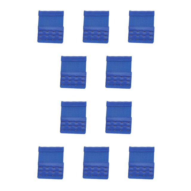 stanreset Extension Strap Bra Extenders 3 Rows 4 Hooks Lengthened Accessories Tight Back Lingerie Replacement Intimates royal blue royal blue 10Set