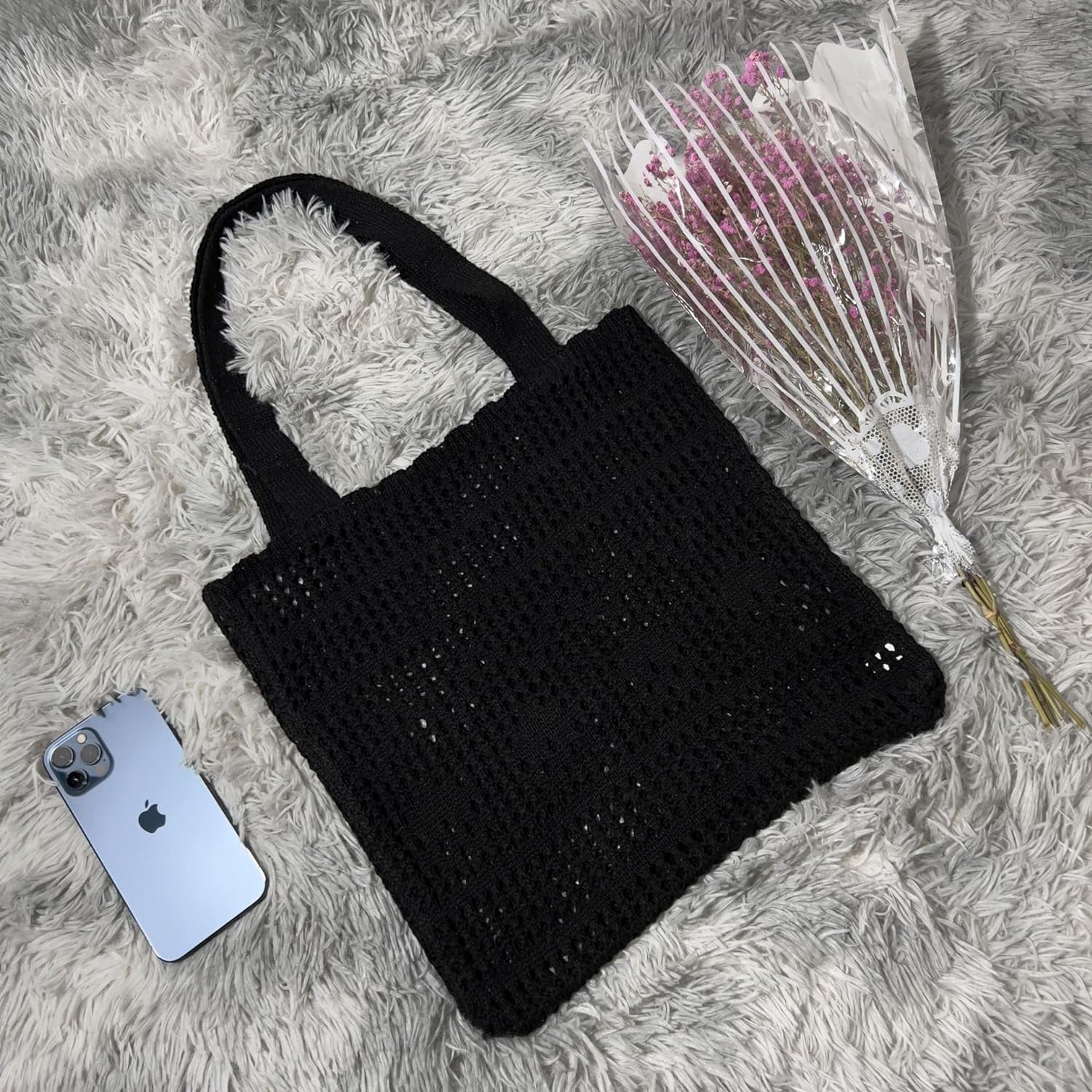 Kukuzhu Fairy Tote Bag Aesthetic Tote Bag Y2k Bag Tote Bag Aesthetic Y2k Crochet Tote Bag Aesthetic