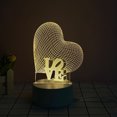 thumbnail image 1 of 3D LED Luz cálida Luz de noche USB Escritorio Dormitorio Luz LED Regalo para niños Dormitorio Decoración creativa Luz Amor Amor brillar Juguete, 1 of 5