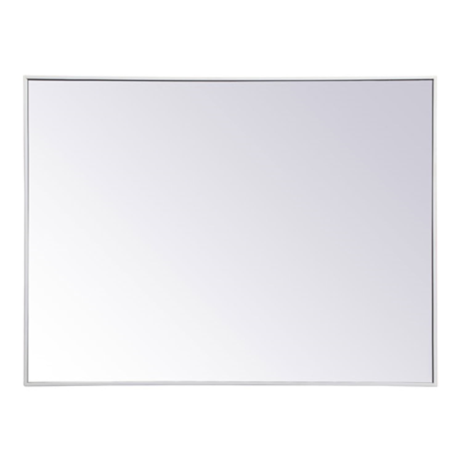 Elegant Decor Metal frame rectangle mirror 36 inch x 48 inch in White