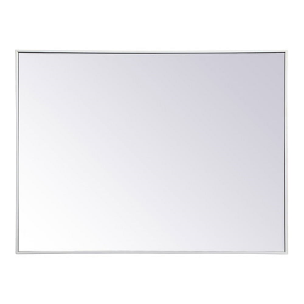 Elegant Decor Metal frame rectangle mirror 36 inch x 48 inch in White