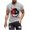 Gray, variant on Men's Novelty Graphic T-Shirts Short Sleeve Funny Face Printed Casual Tees Breathable Slim Fit Gym Workout Shirts Comfy Crewneck Pullover Pink S