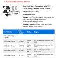 thumbnail image 2 of Fog Light Kit - Compatible with 2011 - 2014 Dodge Charger Sedan 4-Door 2012 2013, 2 of 2