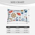 thumbnail image 6 of Binfone Watercolor Nautical Standard Size Pillowcase, Long Staple Pure Cotton Envelope Closure Pillow Cover,14"X20", 6 of 9