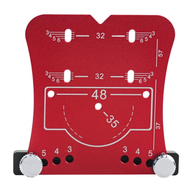 Abridor de orificios para bisagras perfecl Placa de posicionamiento herramienta de hardware rojo