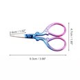 thumbnail image 2 of Unique Bargains 1 Pc Women Embossed Scissors Eyebrow Trimmer Scissors For Bedroom Stainless Steel Blue, Pink, 2 of 4