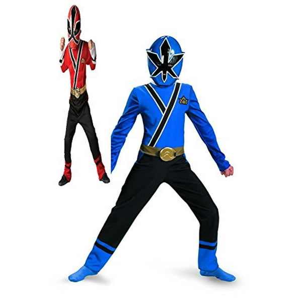 Saban S Power Rangers Super Samurai Child S Costume 2pc Set Size 4 6x Red And Blue Ranger Walmart Com Walmart Com