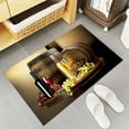 thumbnail image 4 of Wines Kitchen Rug Set 2 Piece, Non Slip Kitchen Rugs and Mats Cushioned Anti Fatigue Kitchen Floor Mat Comfort Standing Kitchen Mat Set Wine Glass Wooden Barrel Grape Fruit Retro Style, 4 of 6