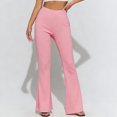 thumbnail image 4 of ZOIGHDA Flare Leggings for Women High Waisted Yoga Pants Basic Solid Color Stretch Workout Bell Bottoms(X-Large), 4 of 6