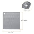 thumbnail image 2 of Uxcell Silicone Trivet Mats 4pcs, Hot Pot Holders Pads Heat Resistant Table Dish Drying Mat or Placemats-Light Grey, 2 of 5