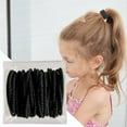 thumbnail image 2 of Durable Leather Hair Rope High Elasticity Black Hair Binding Band for Women 50 Set, 2 of 7