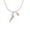Golden, variant on Good Luck Italian Horn - Purple Bicone Crystal Necklace