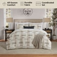 thumbnail image 4 of Mainstays King Comforter Set, All-Season, 5-Piece, Tan Modern Dash, 4 of 11