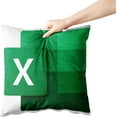 thumbnail image 6 of Excel Sheet Square Throw Pillow Case Cushion Cover Pillowcase 18'''' x 18'''' (45cm x 45cm), 6 of 6