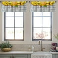 thumbnail image 3 of LALILO Kitchen Curtain Valance Pumpkin With Slices Wooden Rod Pocket Window Curtain 52"x 18" Set of 2, 3 of 5