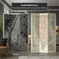 thumbnail image 2 of Oriental Furniture 6 ft. Tall Map of New York Canvas Room Divider - 3 Panel, 2 of 7