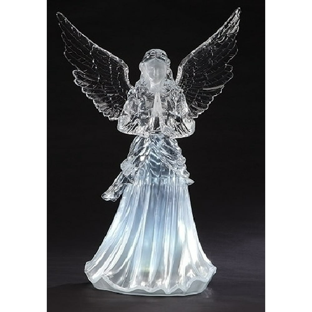 24" Icy Crystal LED Praying Angel Christmas Figure