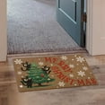 thumbnail image 4 of SXFVHN Funny Black Cat Xmas Tree Door Mat, Merry Christmas Snowflake Artificial Coir Front Door Mat Indoor Outdoor Entrance, Cute Winter Holiday Doormat Rug for Porch Entryway Patio Decor  30x17", 4 of 7