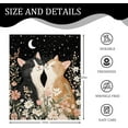 thumbnail image 4 of Cute Cat Throw Blanket Gifts for Girls Women Moon Night Flowers Throw Soft Flannel Blankets Cozy Plush Cat Lovers Girls Birthday Decorations Gifts Throw Blanket for Couch Bed Chair 50''x 60'', 4 of 21
