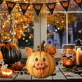 thumbnail image 4 of Farm Animal Pumpkin Figurines Autumn Thanksgiving Statue, Resin Fall Decor Harvest Season Home Centerpiece Display Ornaments (Pig), 4 of 7