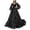 A-Black712, variant on Women's Sequin Ball Gown Long Puff Sleeve V Neck Tulle Maxi Dress Elegant Formal Evening Prom Wedding Party Dress