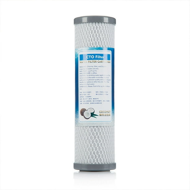 Cartucho de filtro de agua CTO, purificador de carbón activado de cáscara de coco para filtro de 10 pulgadas