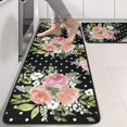 thumbnail image 2 of Kitchen Rugs Sets Of 2,Pioneer Flower Floral Print Pattern Anti Fatigue Kitchen Mat Rugs Non Slip Washable,Decorative Kitchen Floor Mats for Kitchen,Sink,Laundry,17"x47"+17"x47", 2 of 5