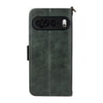 thumbnail image 4 of For Google Pixel 9 / Pixel 9 Pro  Vintage Leather Wallet Case For Women Men Multi-Card Slots Hidden Button Pocket Detachable Shoulder Strap ,Shockproof Phone Case,Green, 4 of 9