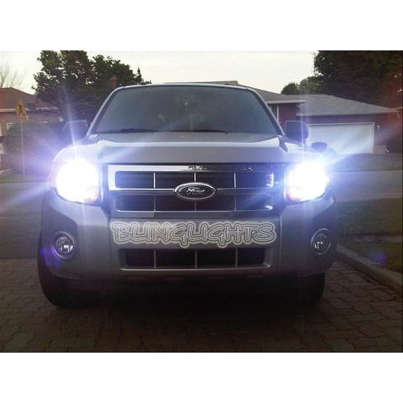 For Ford Escape Bright White Head Lamp Light Bulbs Upgrade Replacement Set