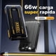thumbnail image 2 of Power Bank Pila Batería Recargable Kimhi Carga Super Rapida 30,000mah Portatil Con 3 Cables 1 Puerto Usb 1 Puerto Tipo C Cargador Para Celular Tablet Banco De Energia Pantalla Led 1pz, 2 of 6