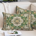 thumbnail image 2 of Green Boho Pillow Covers 12"x20", Farmhouse Tribal Vintage Tribal Texture Soft Brushed Microfiber Breathable Throw Pillow Covers, Decorative Pillowcase with Zipper for Couch Sofa Bedroom Living Room, 2 of 9