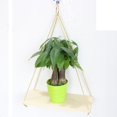 thumbnail image 4 of POINTERTECK Home Decoration 2 Tier Rustic Wooden Hanging Rope Shelf-Handmade Solid Wood Floating Shelves Home Decorative Wall Mounted Rack, 4 of 8