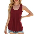 thumbnail image 4 of Levmjia Womens Sleeveless Tank Tops Casual Summer Cotton Blend Stretch Slim Fit Cami Shirts for Women Fashion Solid Color Basic Tees, 4 of 6