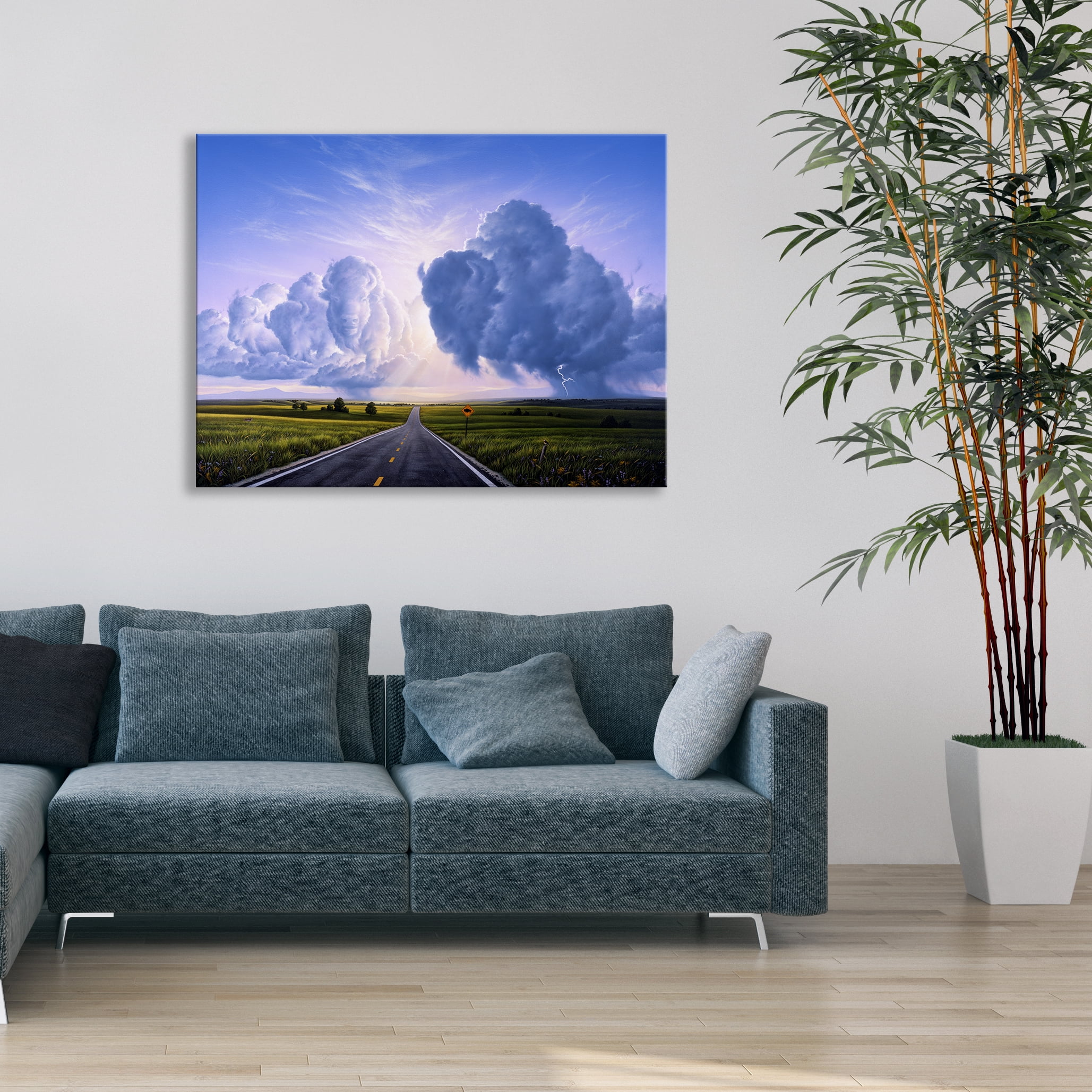 ArtWall Jerry Lofaro Buffalo Crossing Wall Art