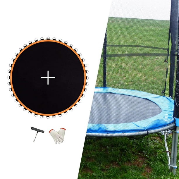 Ximing Trampoline Mat Jumping Cloth Reusable Sturdy Safe Pad Accessory Jumping Mat Jumping Pad for Games Gymnastics Outdoor Exercise 14ft with 88